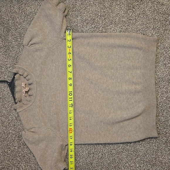 Philosophy Taupe Knit Sweater With Ruffles - Picture 6 of 6